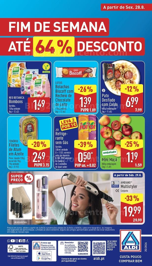 Antevisão Folheto ALDI Promoções de 24 a 30 agosto